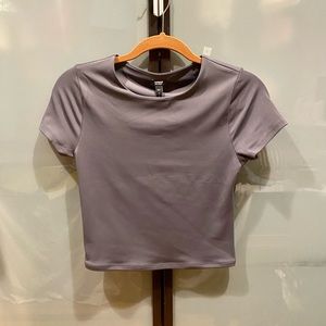 Express Body Contour High Compression Matte 90's Cropped Tee